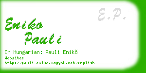 eniko pauli business card